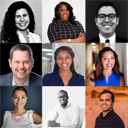 headshots of nine Teach For America alumni