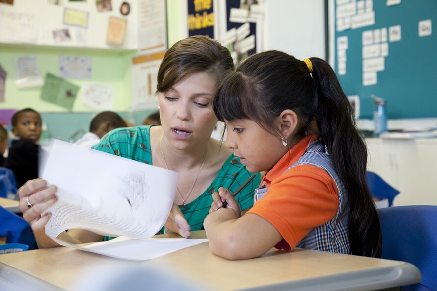 Teach For America Teacher Helping Student