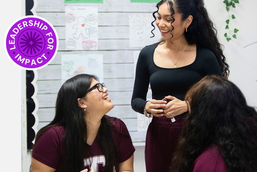 Three women working together.