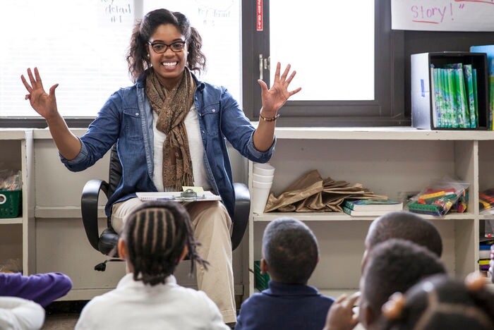 Teach For America Teacher and Students in Memphis
