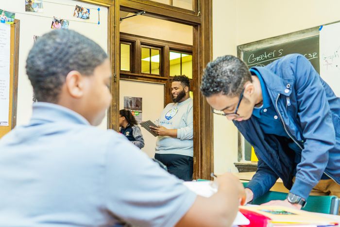 Photo of Detroit students 