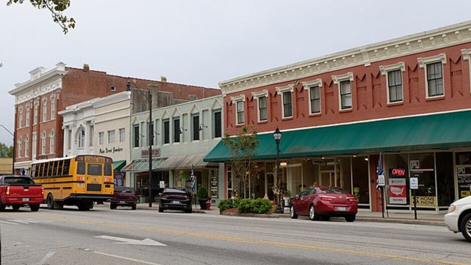 Historic downtown Main Street in Darlington, SC