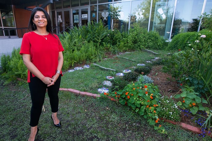 Kunjan Narechania In Front Of Plants