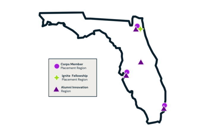 Alt text: Map of Florida programs