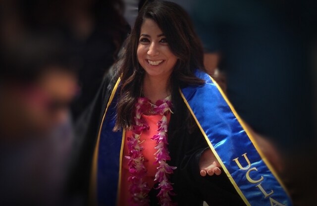 student at college graduation