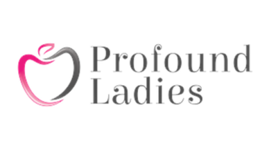 Logo reads "Profound Ladies" next to a drawing of an apple