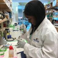 A MERIT scholar working at her science of medicine internship.