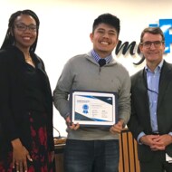 Aldo Medina with Superintendent Johnson