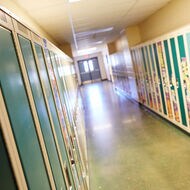 Empty Hallway as Schools close because of coronavirus