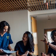 Medical students in circle