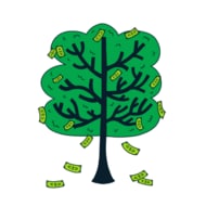 An illustration of a money tree