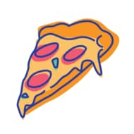 A pizza slice illustration