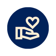 Heart and Hand Icon