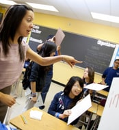 Teacher in classroom